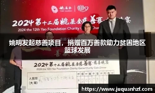 姚明发起慈善项目，捐赠百万善款助力贫困地区篮球发展
