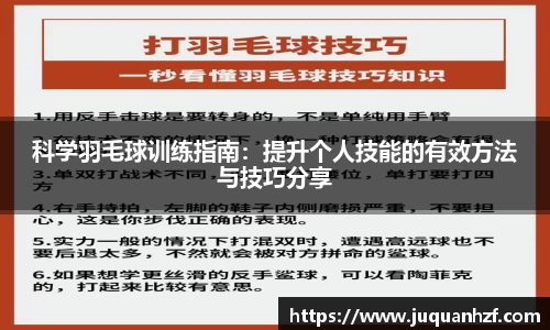 科学羽毛球训练指南：提升个人技能的有效方法与技巧分享