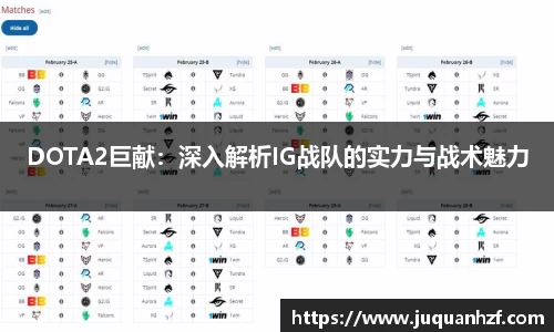 DOTA2巨献：深入解析IG战队的实力与战术魅力